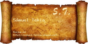 Sámuel Tekla névjegykártya